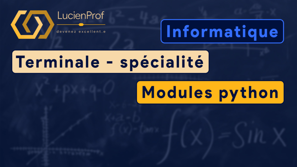 Terminale spé. – NSI – Modules python