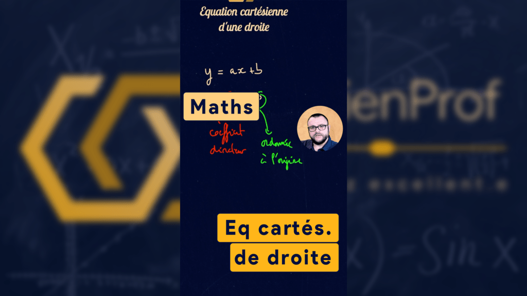 Equation cartésienne d’une droite