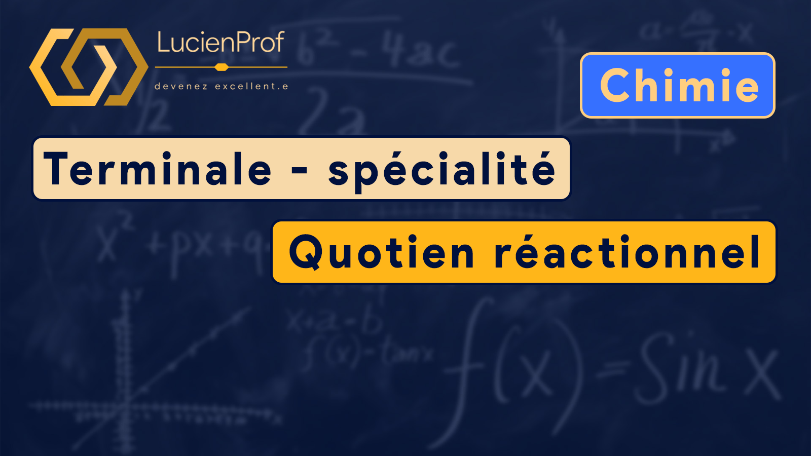 Terminale – spé. Chimie – Quotient réactionnel Terminale – spé. Chimie – Quotient réactionnel