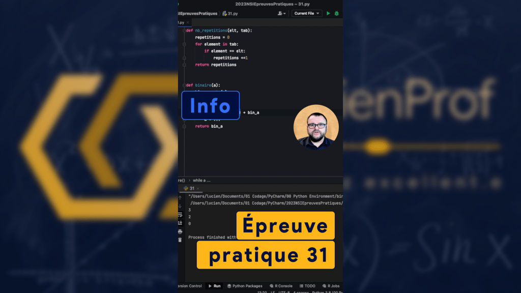 NSI épreuve pratique n°31