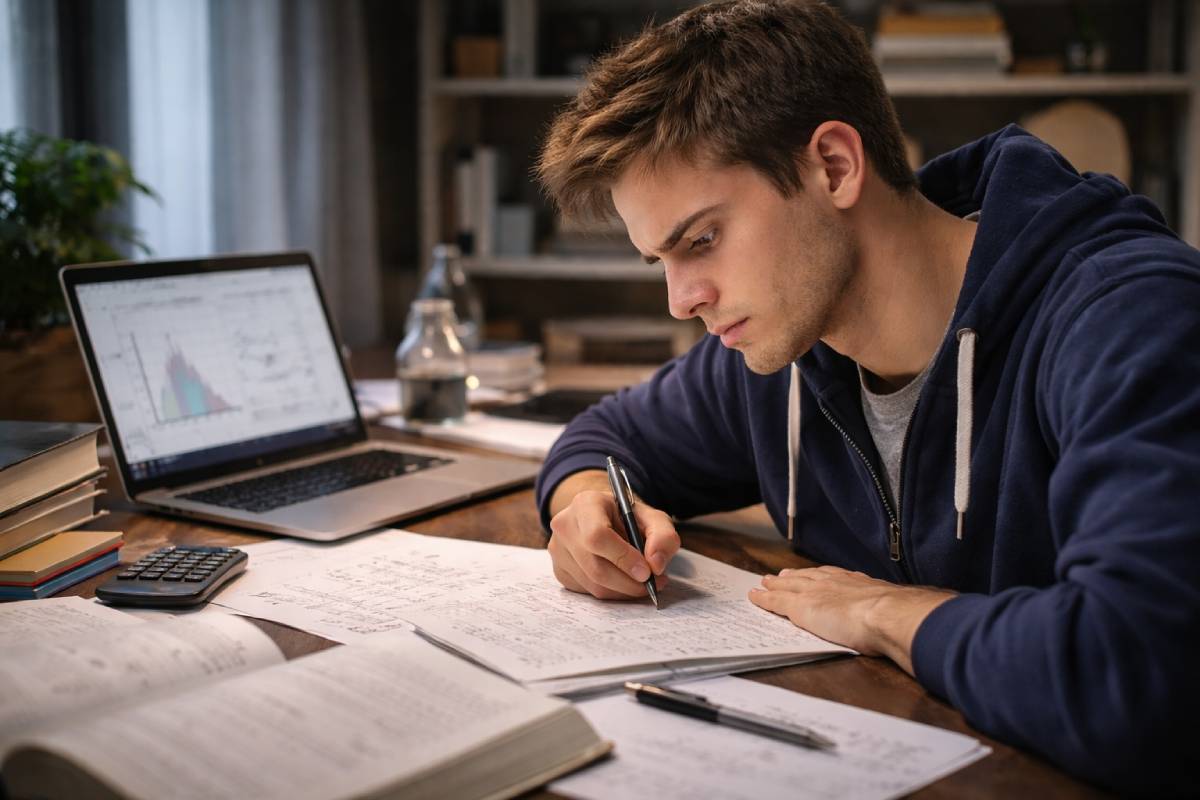 Étudiant en école d’ingénieur post-bac en difficulté sur des exercices de maths de physique et de chimie